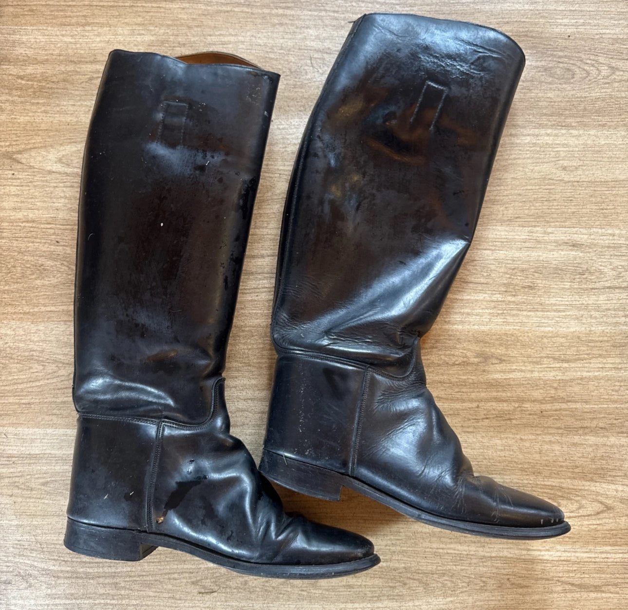 Marlborough Black Hunting Dressage Riding Boots - Size 6.5