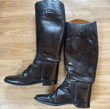 Marlborough Black Hunting Dressage Riding Boots - Size 6.5