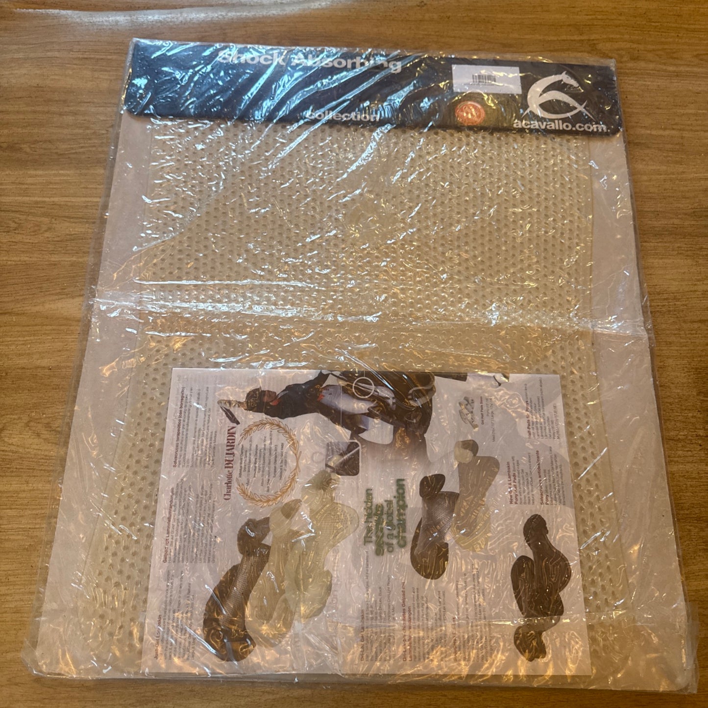 Acavallo Clear Gel Pad Back Relief Brand New Shock Absorbing Saddle Tack Non Rub .