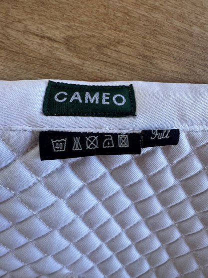 Cameo Size Large White Numnah | Showing Sj Hacking Eventing