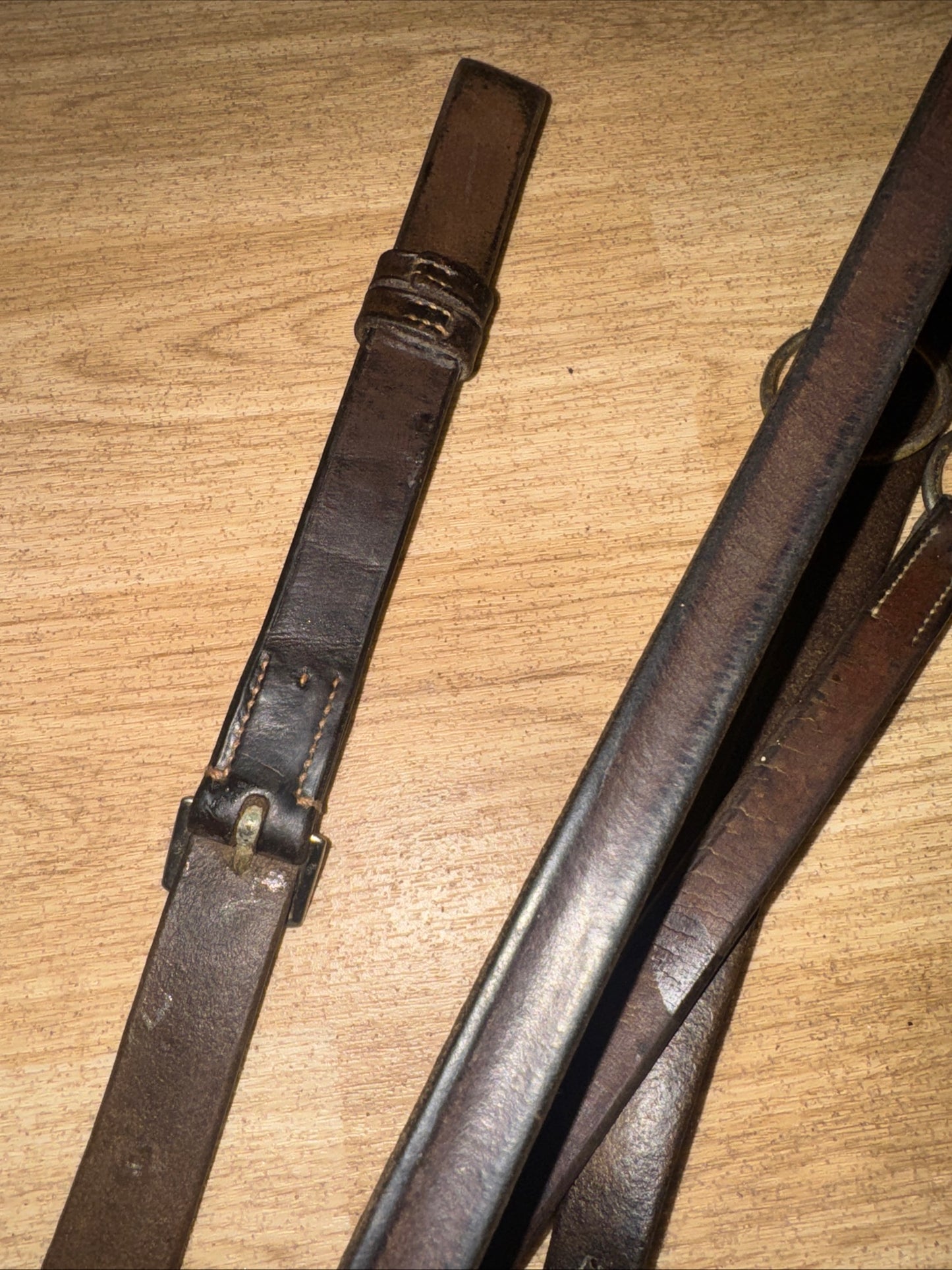 English Brown Leather Full Size Running Martingale #45