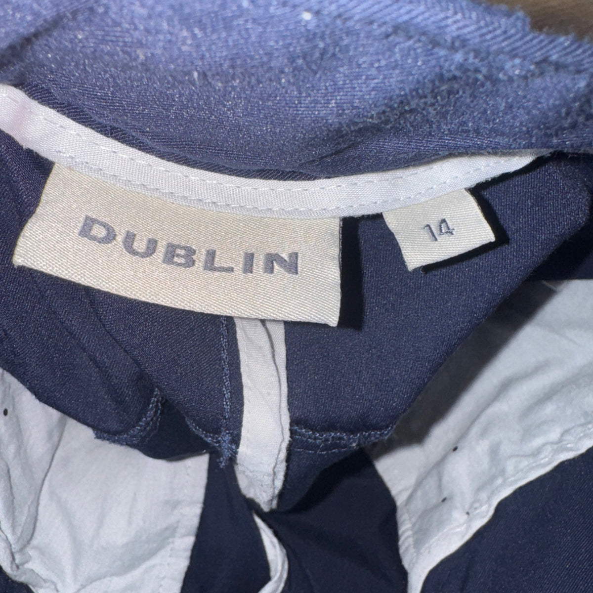 Dublin Navy Silicone Seat Breeches - Age 14 Years