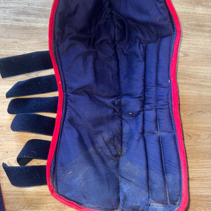 Padded Full Size Navy/Red Travel Boots X 4 | Front & Rears | Second Hand Tack