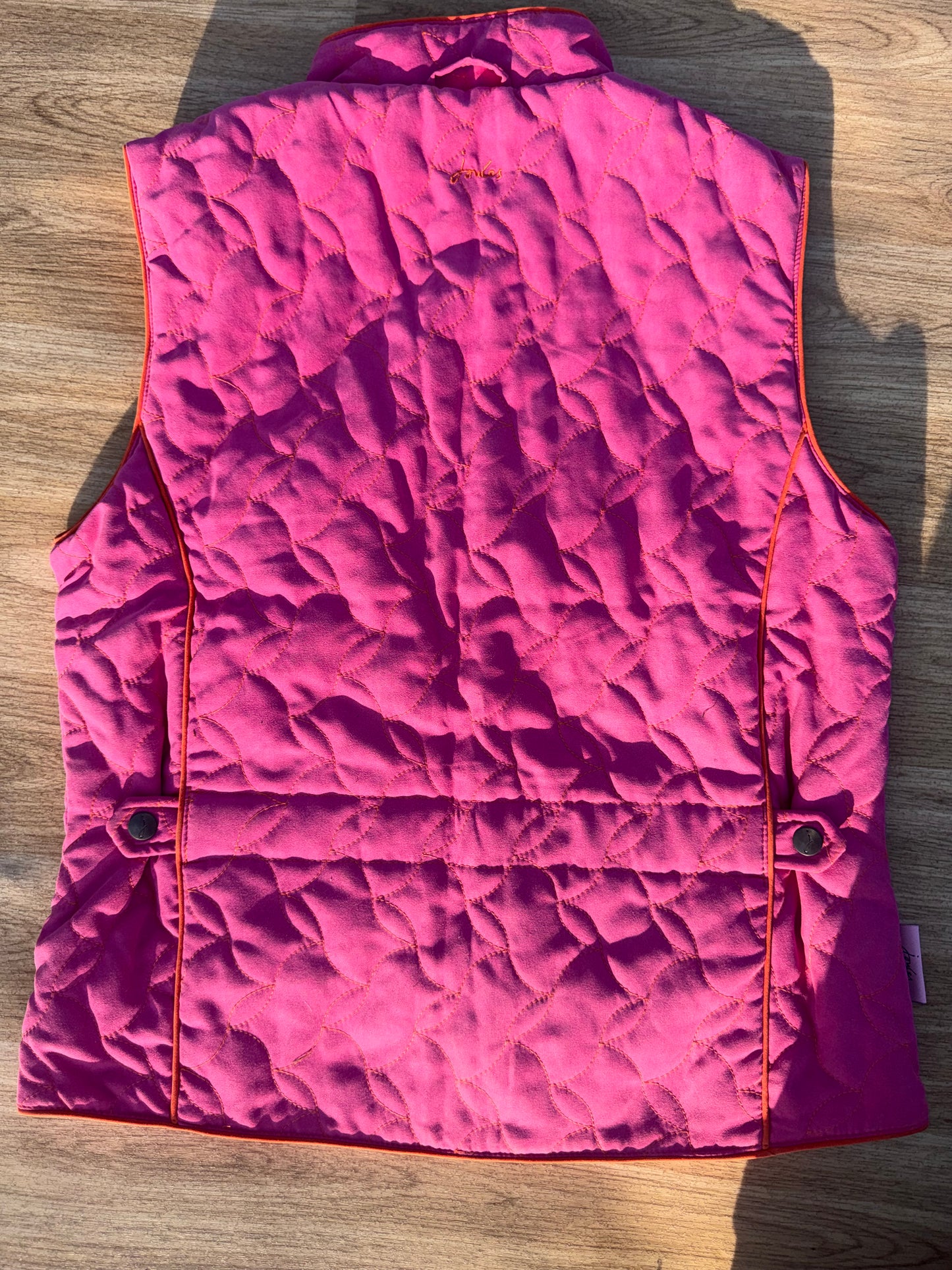 Joules Pink Brand New Ladies Size 10 Gilet Waist Jacket Quilted