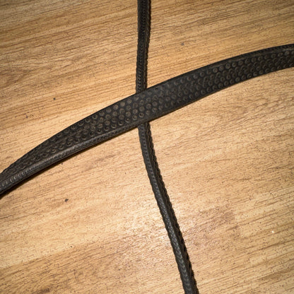 English Leather Rubber Grip Reins – Black – 62” XXF Extra Full #66