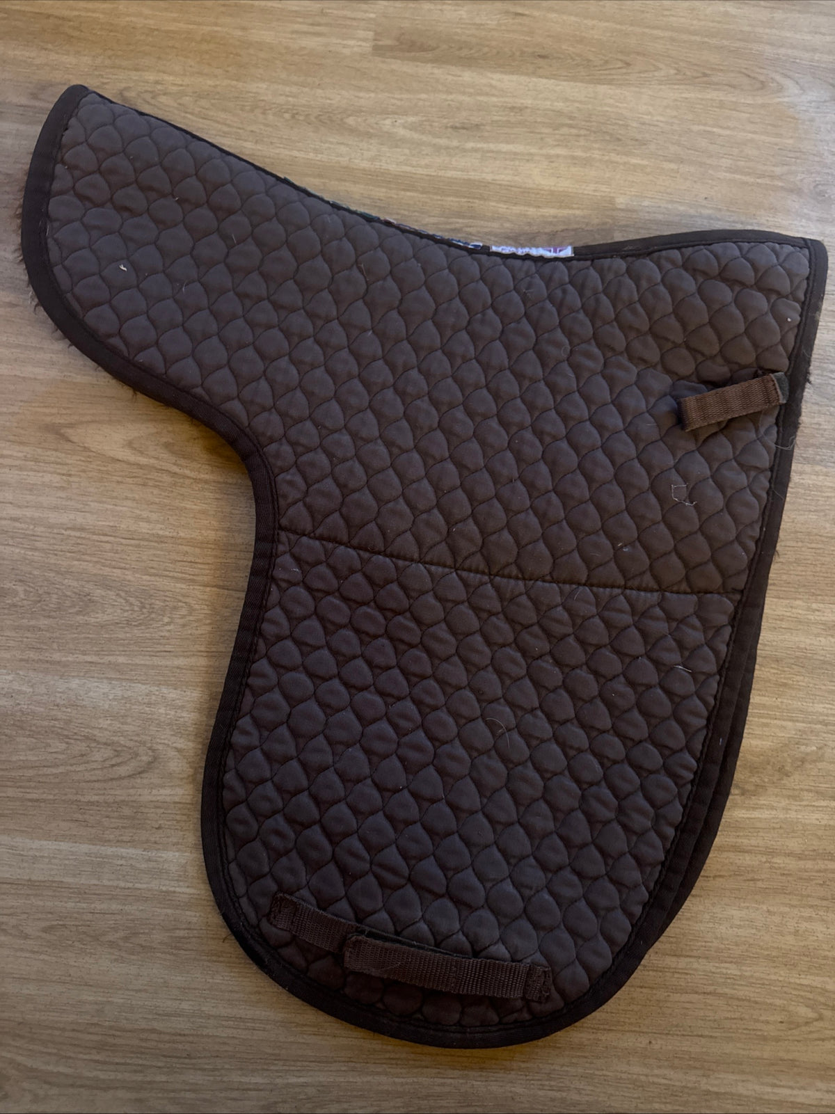 Nuumed Brown Wool Lined Numnah Size Medium Dressage Saddle Pad