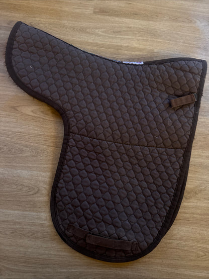 Nuumed Brown Wool Lined Numnah Size Medium Dressage Saddle Pad