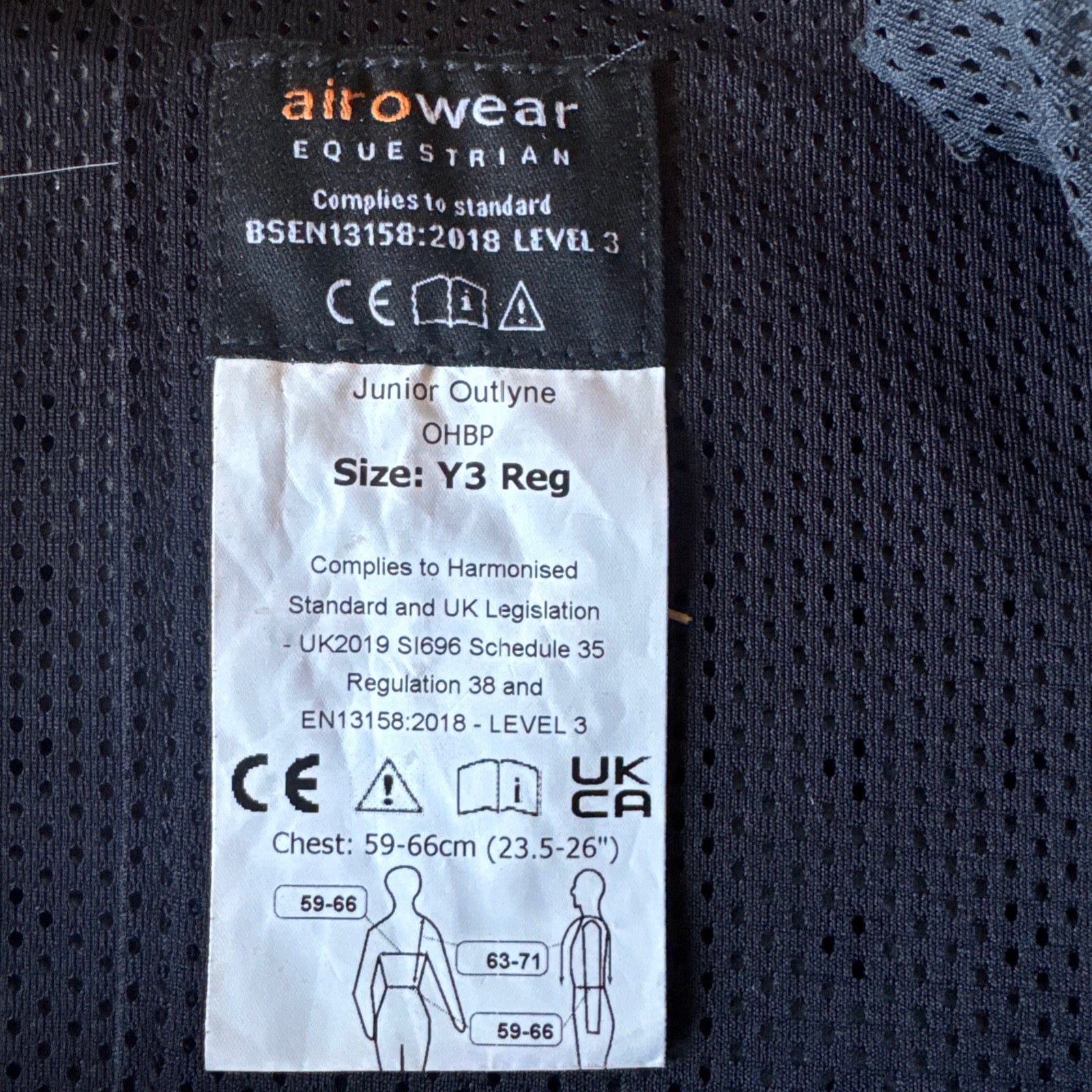 Airowear Junior Outlyne Y3 Reg Body Protector 2018 #1