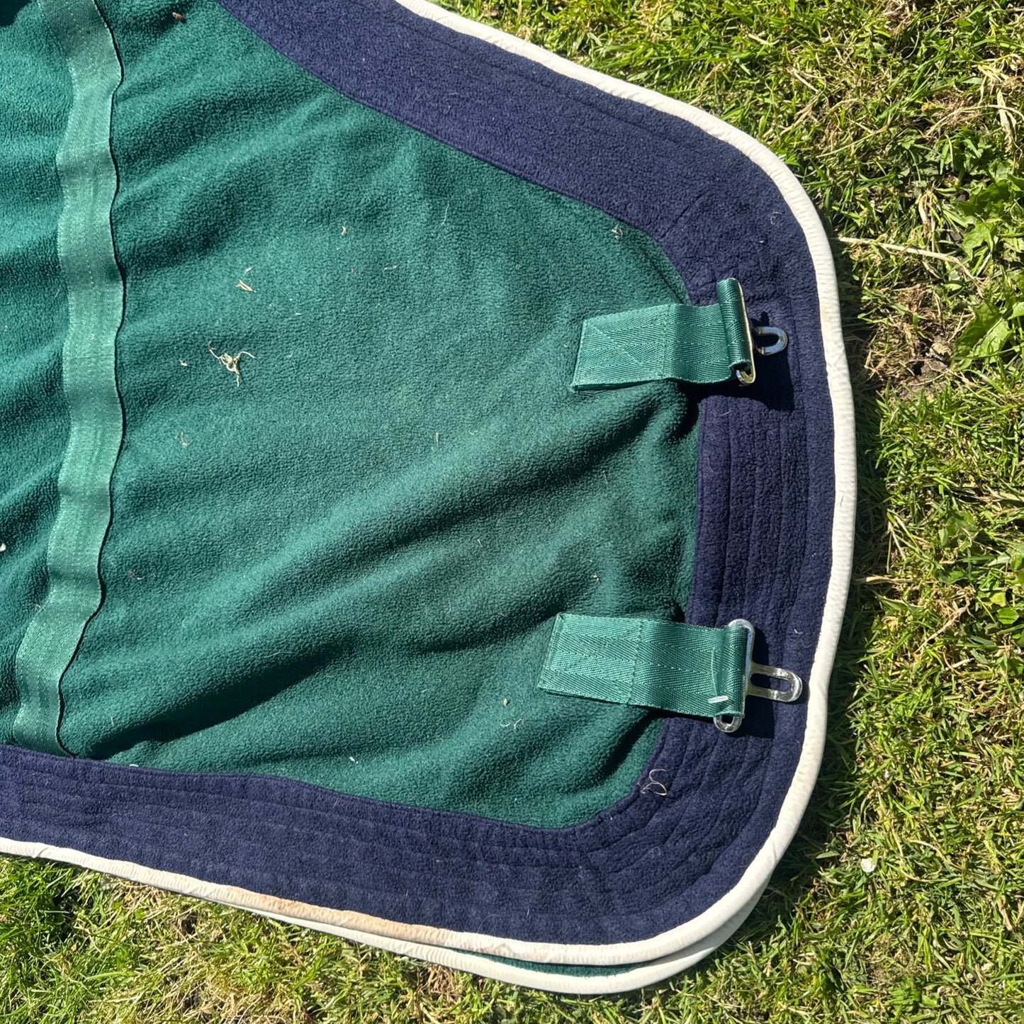 Green & Navy Fleece Show Rug 6’0 Second Hand Horse Cob Tack