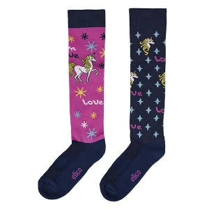 Elico KIDS Riding Socks - Unicorn Love