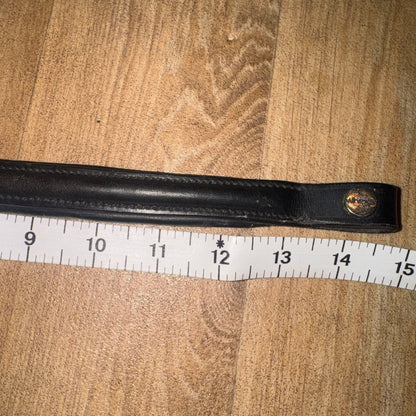 Whitaker Black Raised Leather Browband | Size Pony #213