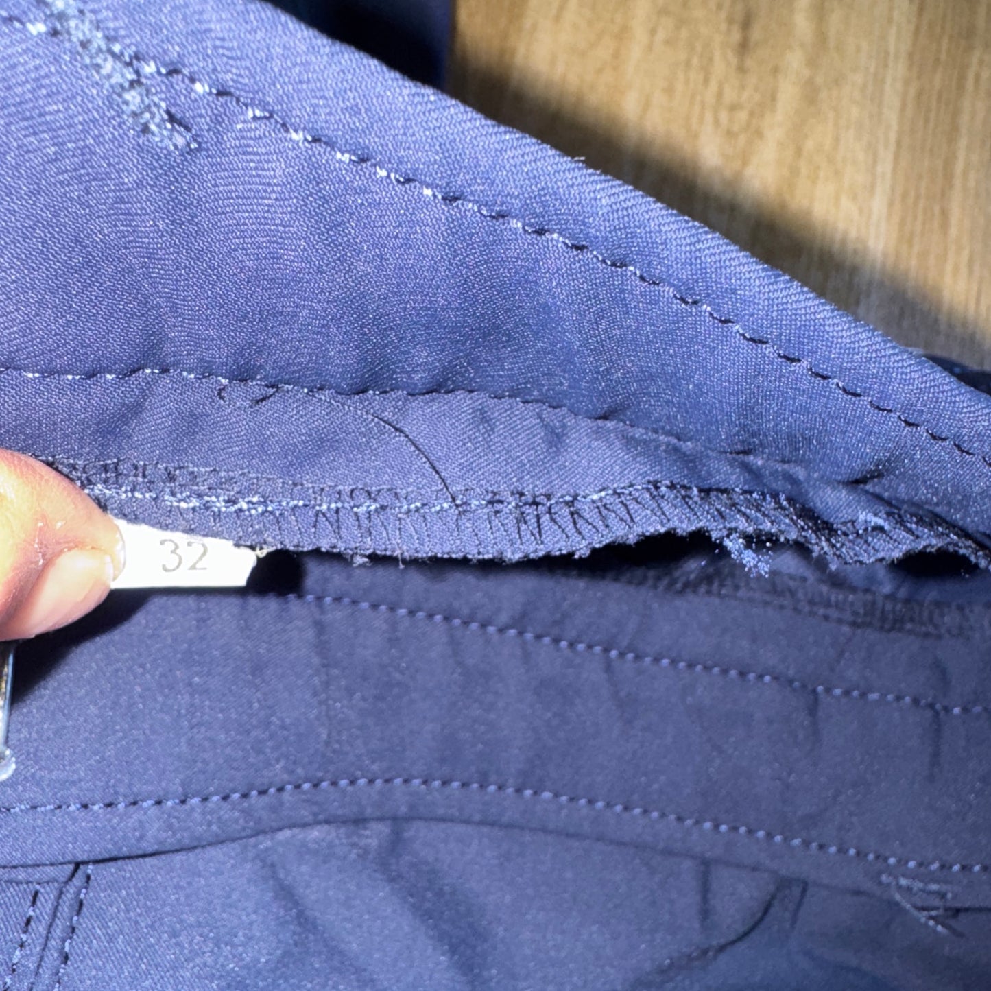 Silicone Grip Navy Shell Ladies Breeches 32”