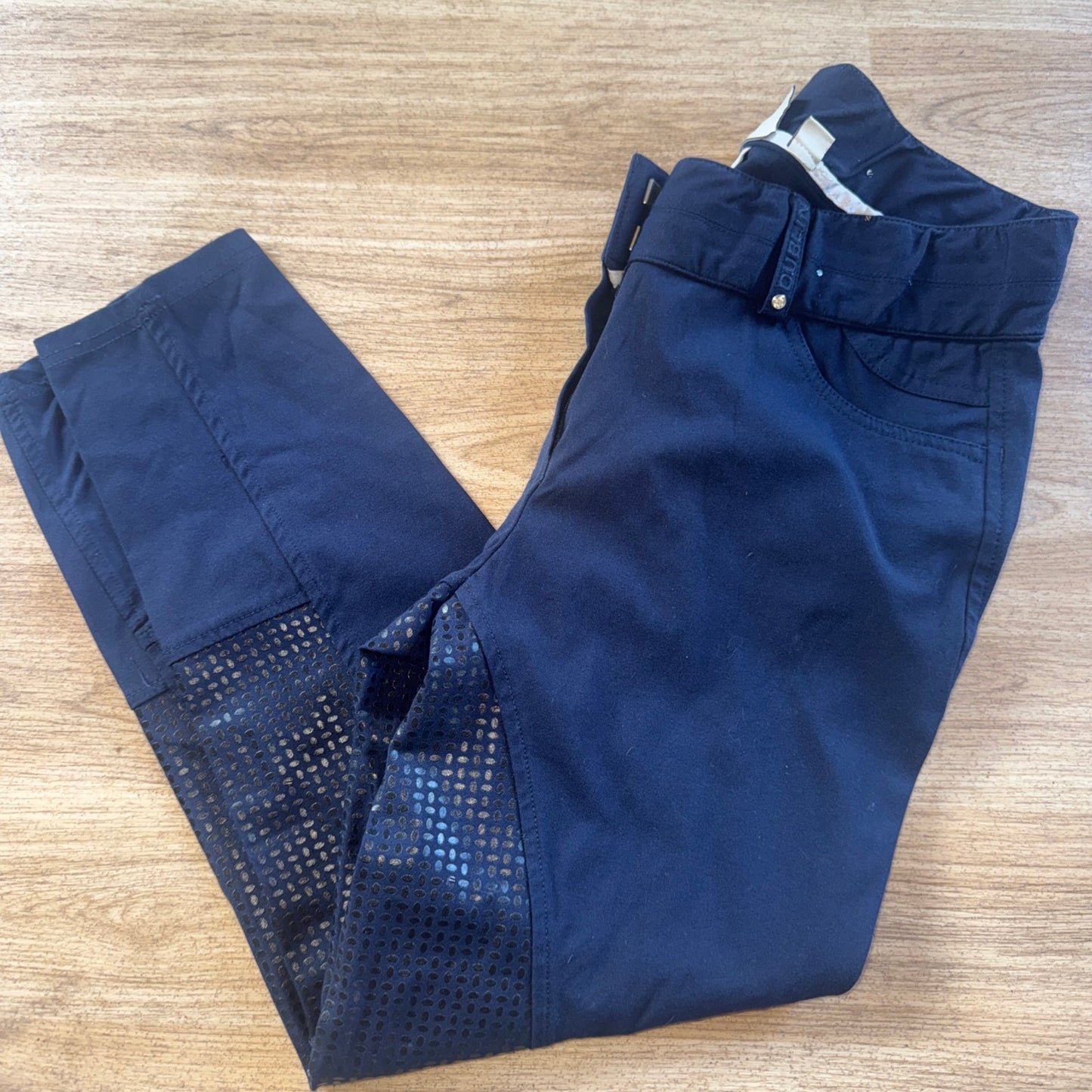 Dublin Navy Silicone Seat Breeches - Age 14 Years