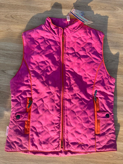 Joules Pink Brand New Ladies Size 10 Gilet Waist Jacket Quilted