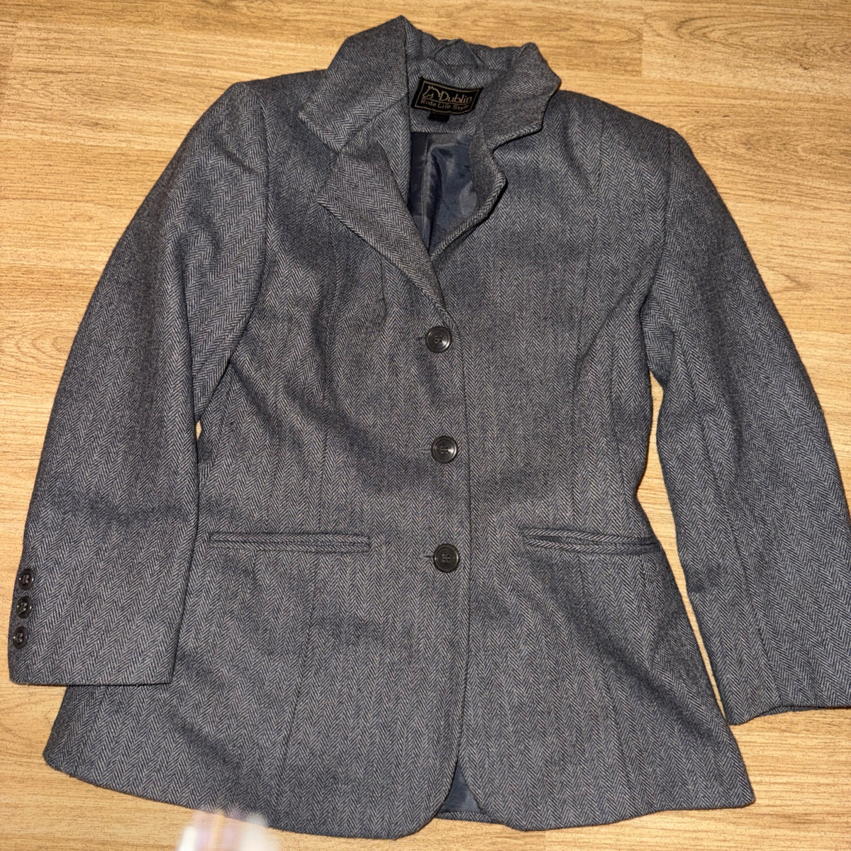 Dublin Age 8 24” Grey Tweed Show Jacket Childs Hunting Showing Show #1