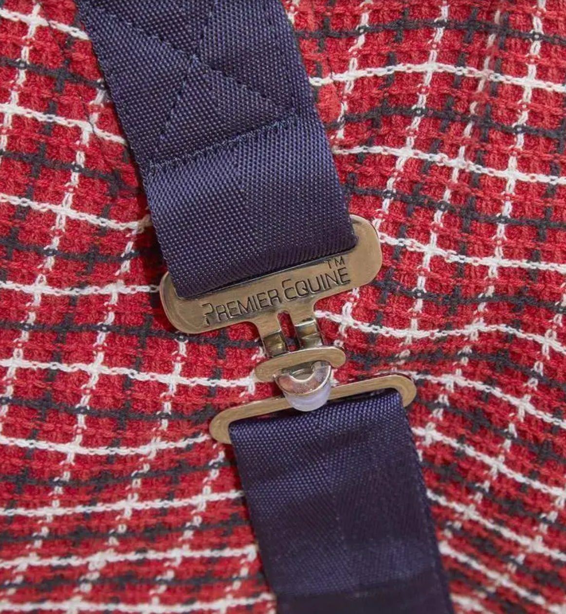 Premier Equine 3D Waffle Cooler Rug - Red Check 5’0 5’3 5’6