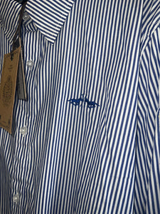 Hv Polo Navy Pinstripe Men’s Large Shirt Rrp £109