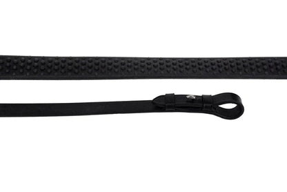 Rhinegold Flexible Grip Rubber Reins Black .