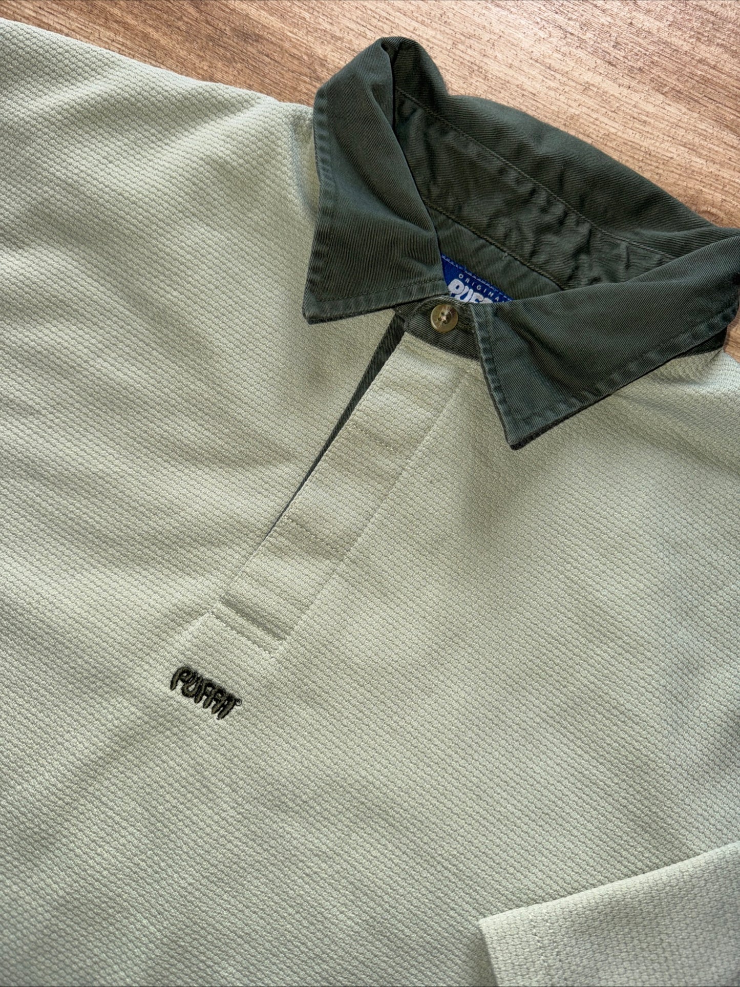 Puffa Sage Green Mens Medium Polo Top