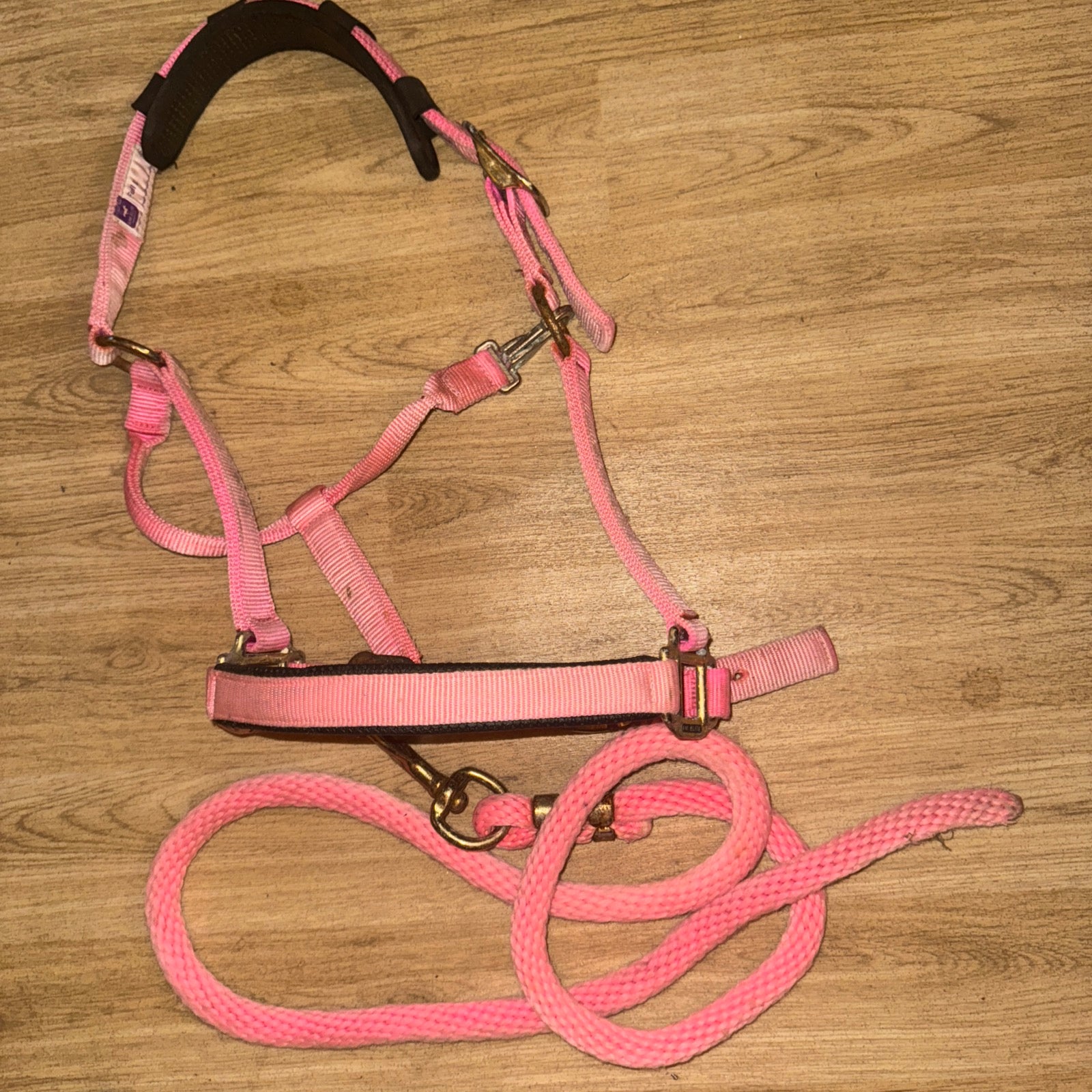 Km Elite Pink FULL Headcollar & Leadrope - Free Postage