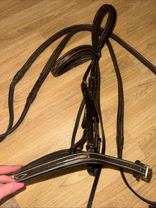 Rhinegold Full Fancy Stitch Bridle & Rubber Reins