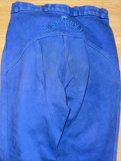 Loveson Blue Easy Rider Cotton Soft Jodphurs - Ladies 28”