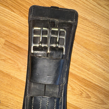 Stephens Black 24” Short Leather Girth - ENGLISH - Free Post