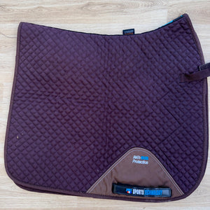 Premier Equine Brown Full Size Dressage Square Saddle Pad D / Free Postage