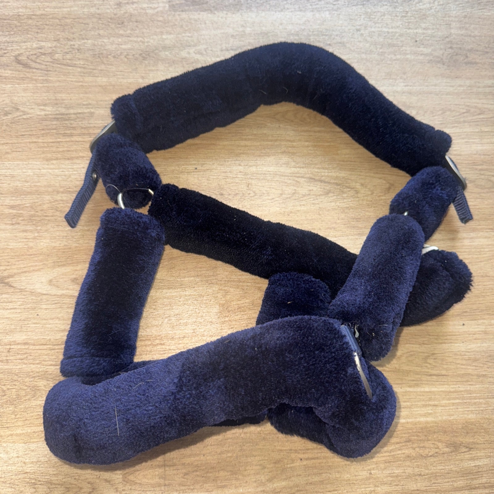 Cameo Navy Fluffy Full Size Headcollar - Free Post