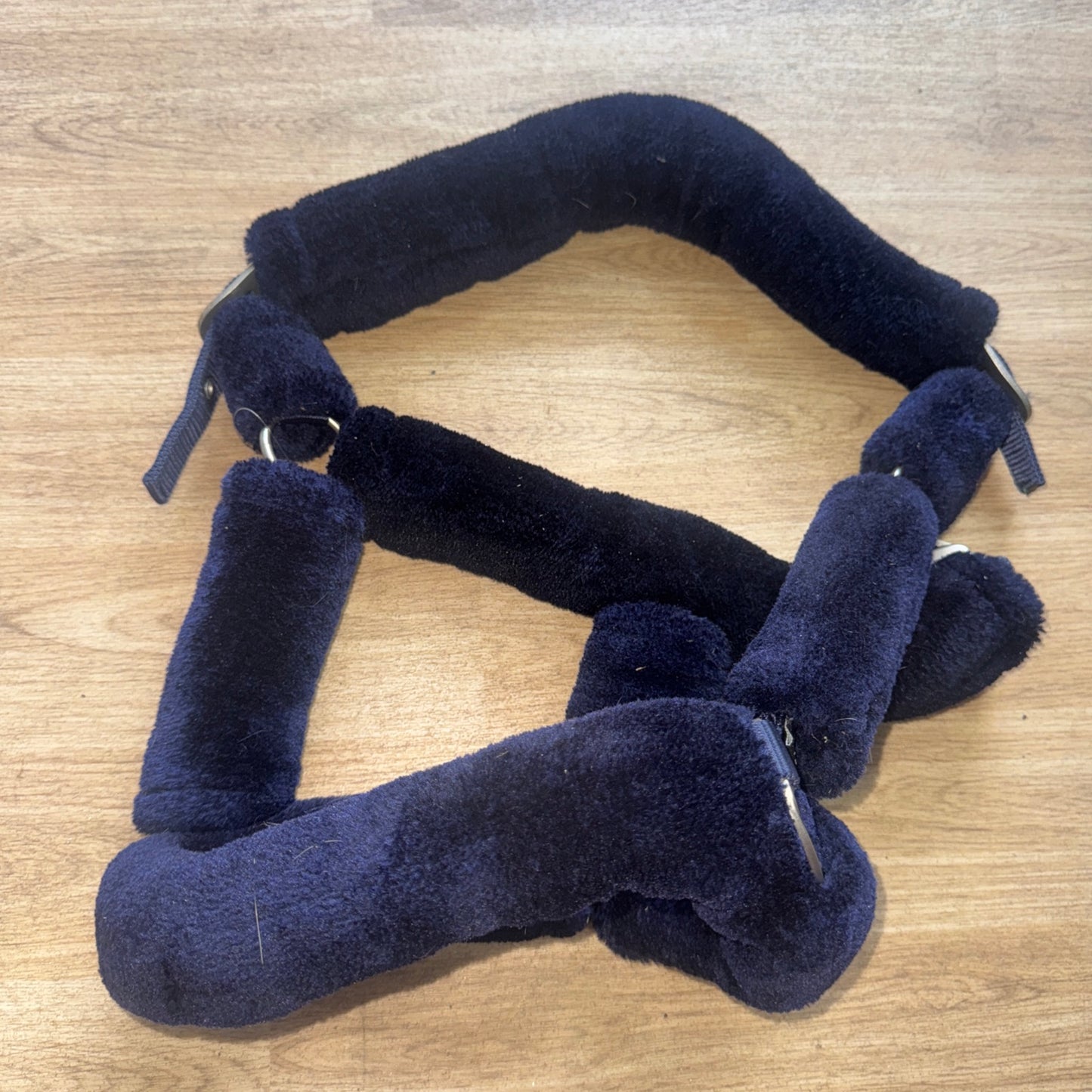 Cameo Navy Fluffy Full Size Headcollar - Free Post