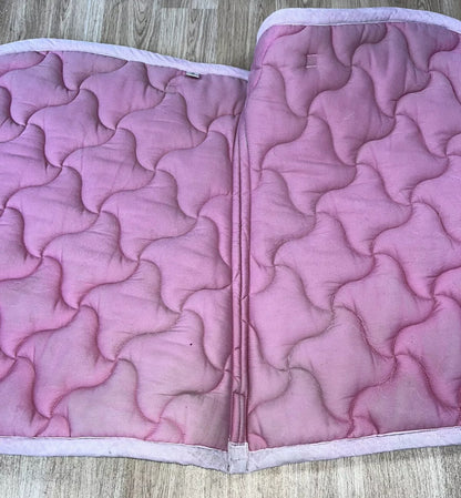 Isabell Werth Saddle Pad Soft Pink Denim Effect - Full Size