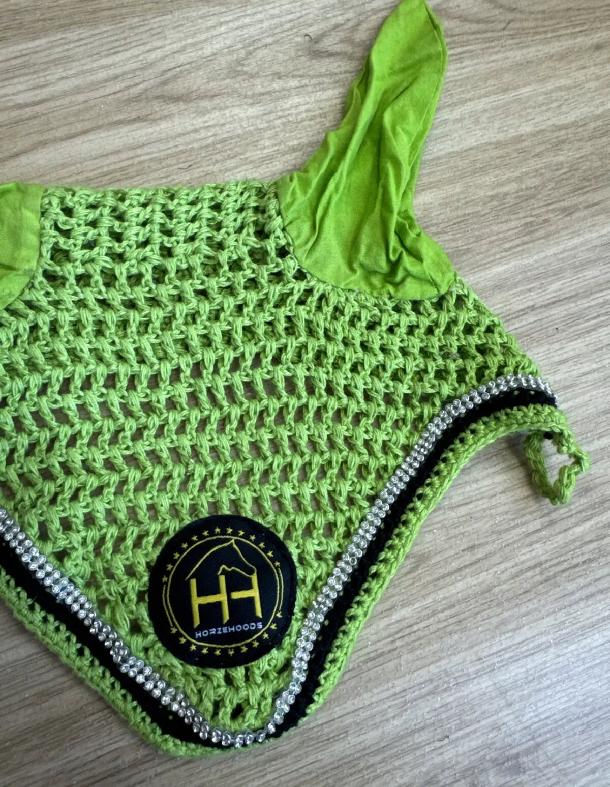 Horzehoods Cob Size Green Fly Veil Ears #13