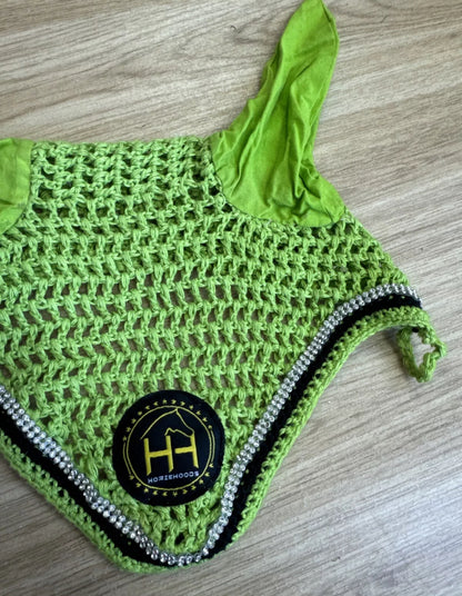 Horzehoods Cob Size Green Fly Veil Ears #13
