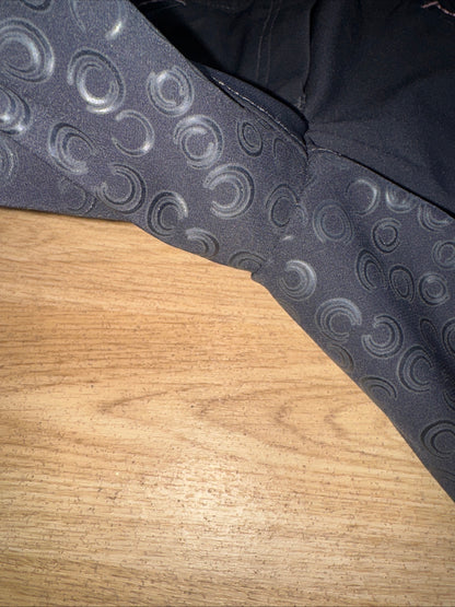 Hy Equestrian Black Full Silicone Seat Breeches | Ladies 30” | Stretchy Silicone