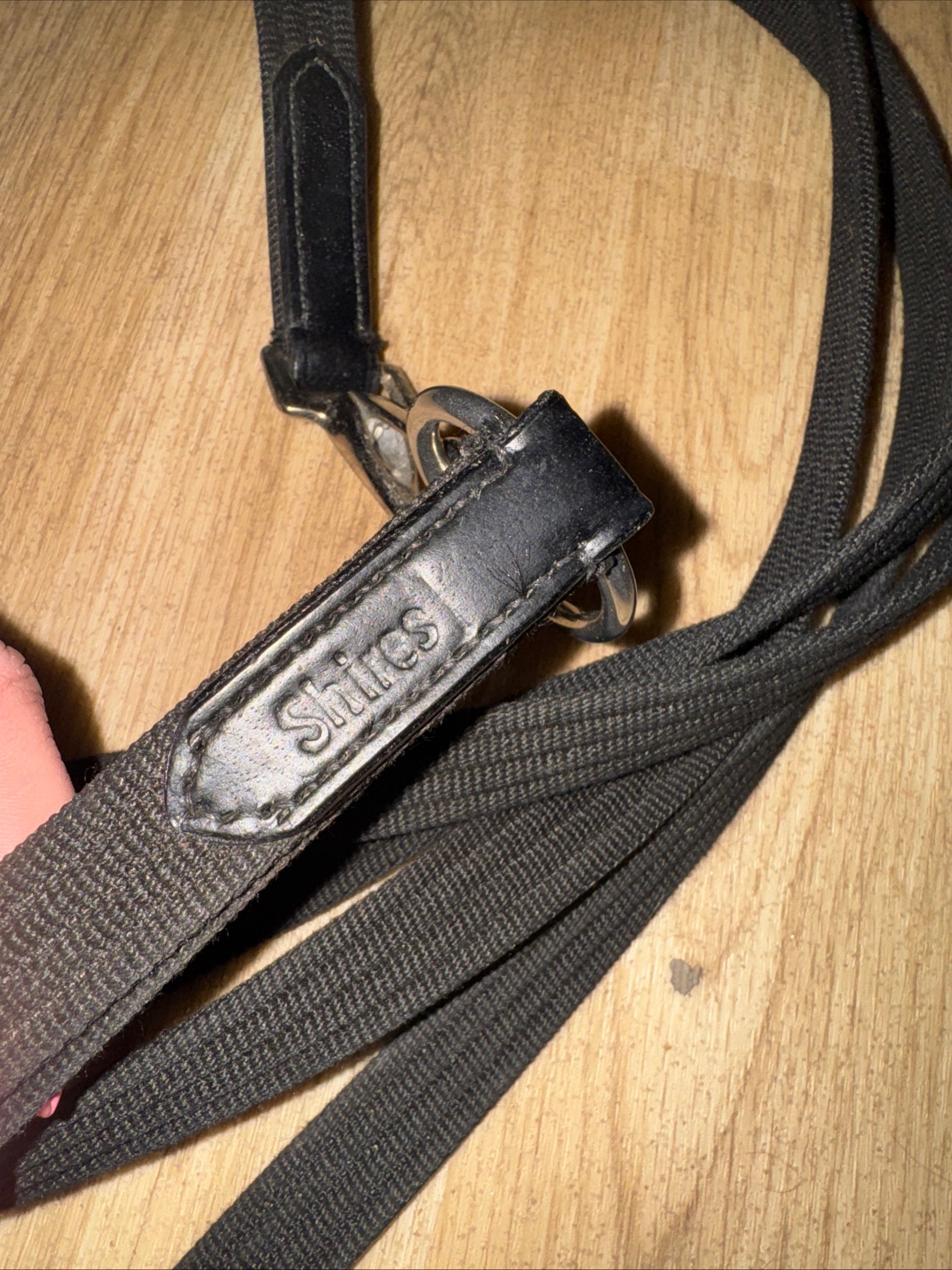 Shires Webbing Leather Draw Reins - Training Reins