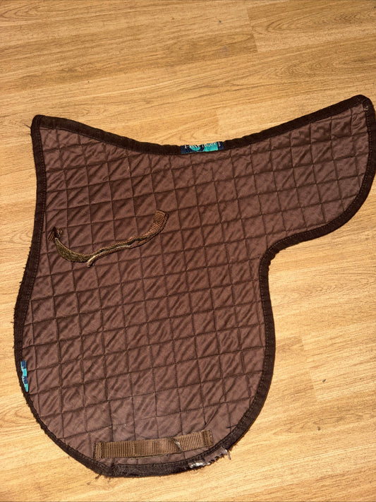 Nuumed Brown Quilted Numnah Like Saddle Pad | Size Large
