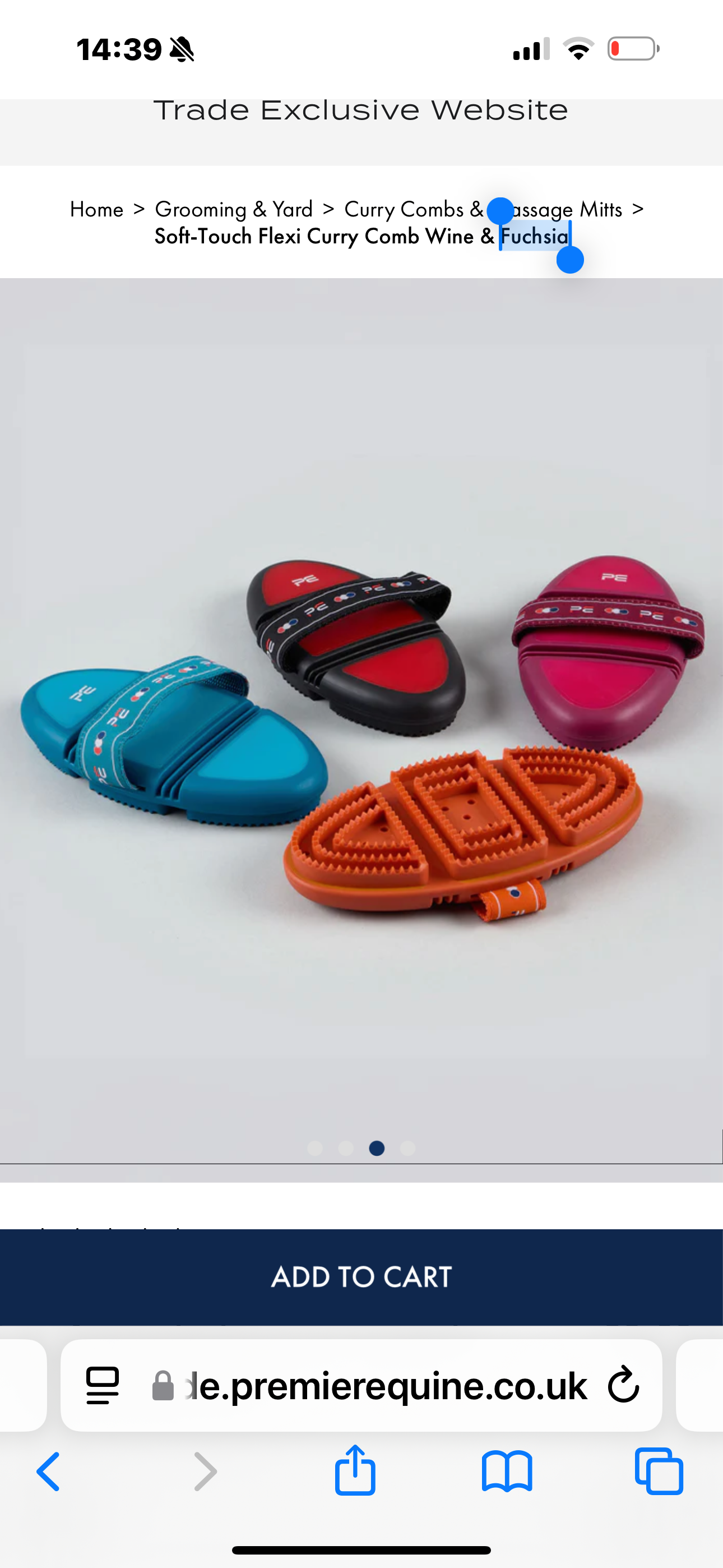 Premier Equine Soft-Touch Flexi Curry Comb