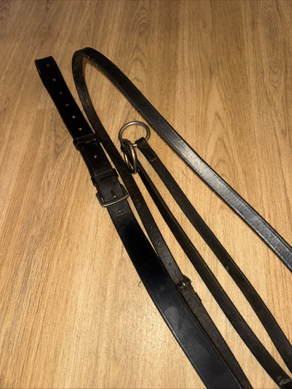 Ascot Cob Size Running Martingale Leather Black #22 Second Hand Horse Tack