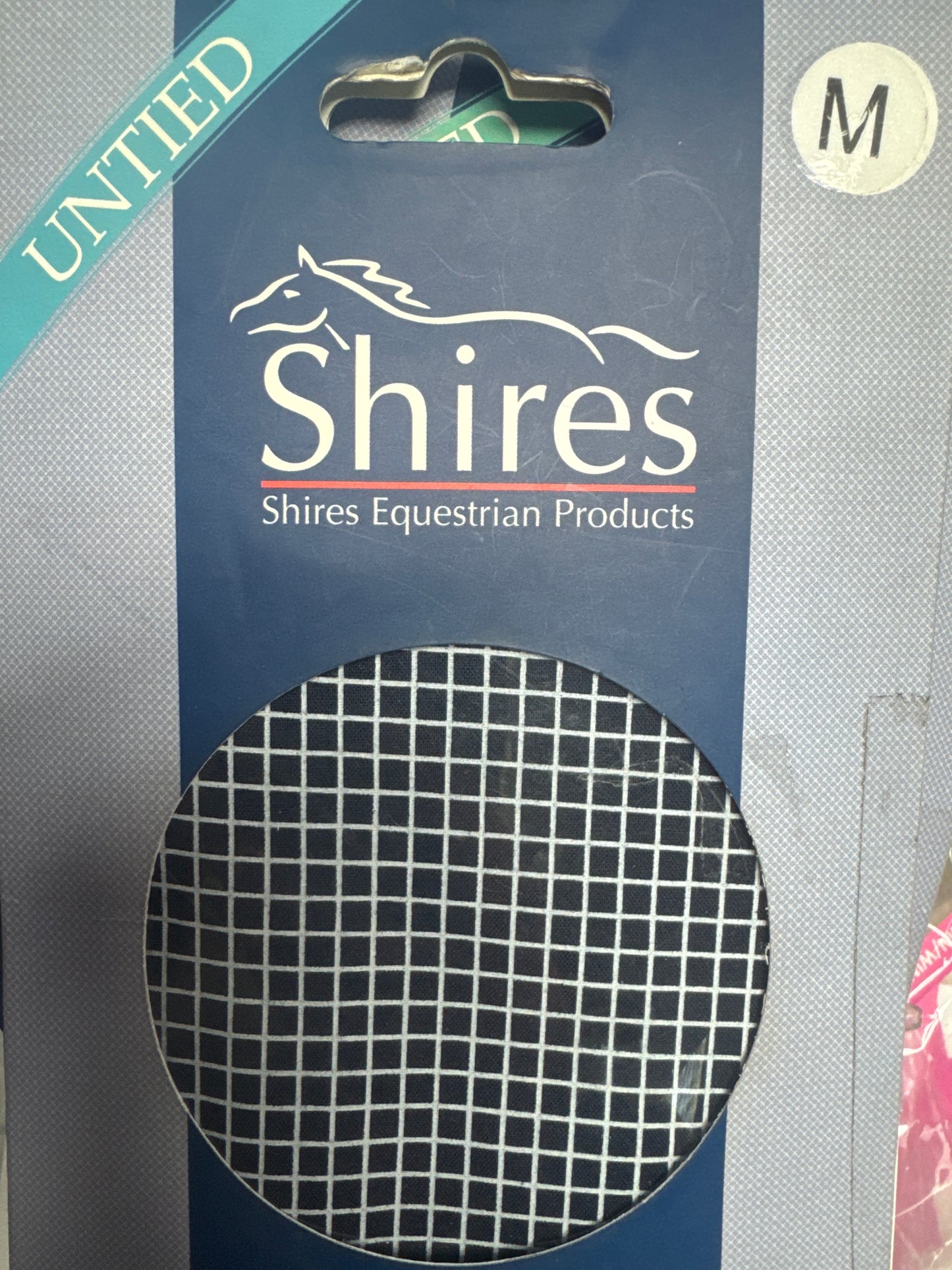 Shires Navy Check Patterned Stock - Ladies Medium