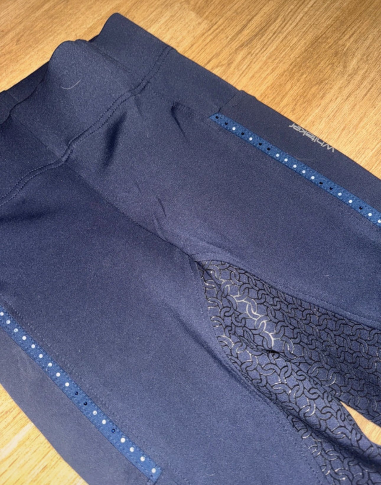 Whitaker Navy Ladies Size Small Silicone Seat Riding Tights