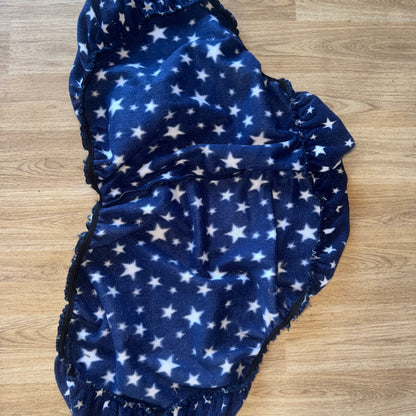 Navy White Stars Fleece Elasticated Saddle Cover | Pony Size