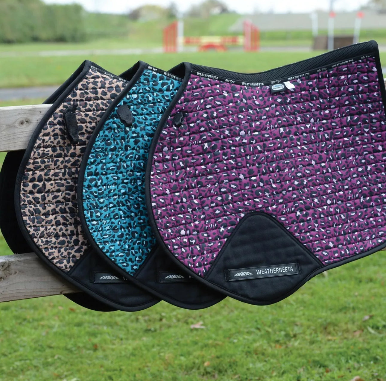 Weatherbeeta Prime Purple Leopard All Purpose Saddle Pad - Pony