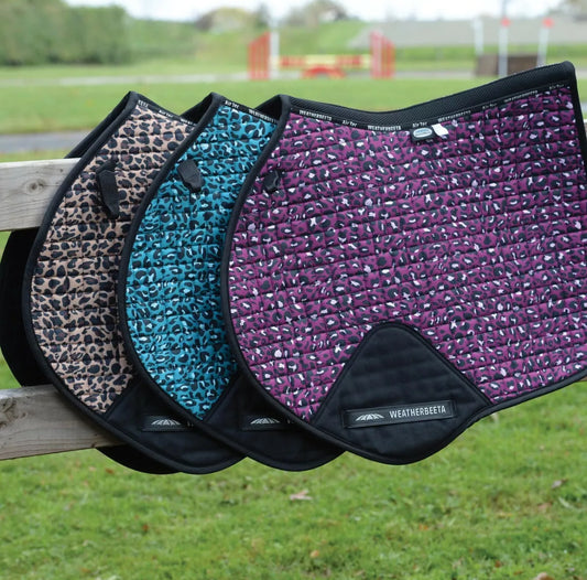Weatherbeeta Prime Purple Leopard All Purpose Saddle Pad - Pony