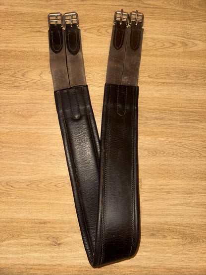 Havana Brown Padded Straight Cut Show Girth 48” Elasticated | Second Hand Tack