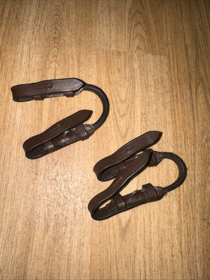 Brown English Leather Pelham Roundings – Butter Soft Horse Bridle Bit Converter