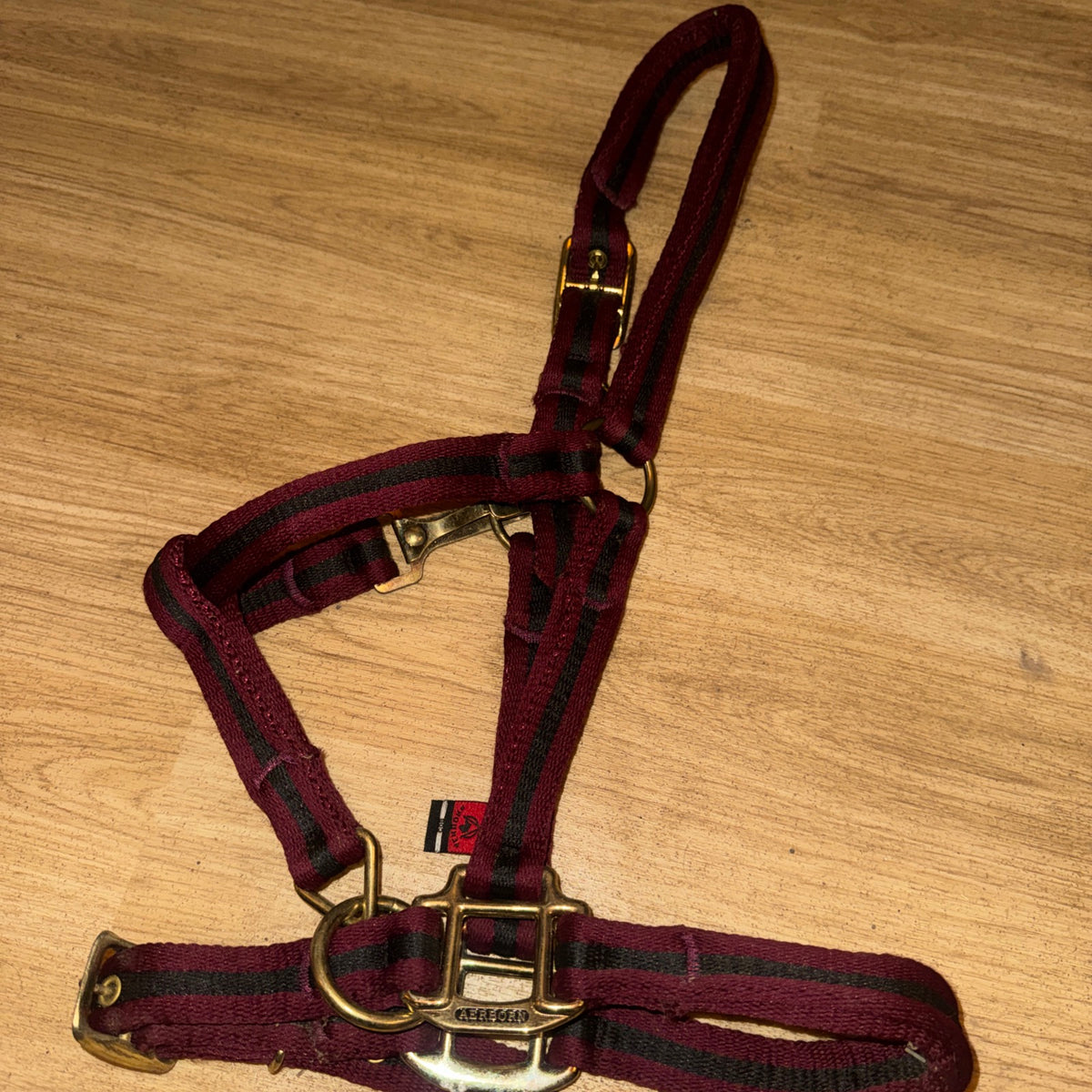 Aerborn Burgandy / Black Size Cob Headcollar - Soft Web #22