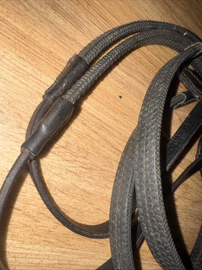 Cob Size Rubber Black Reins #91