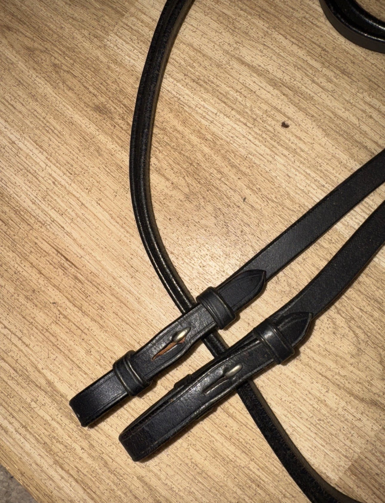 Black Plain Full Size Show Reins #50