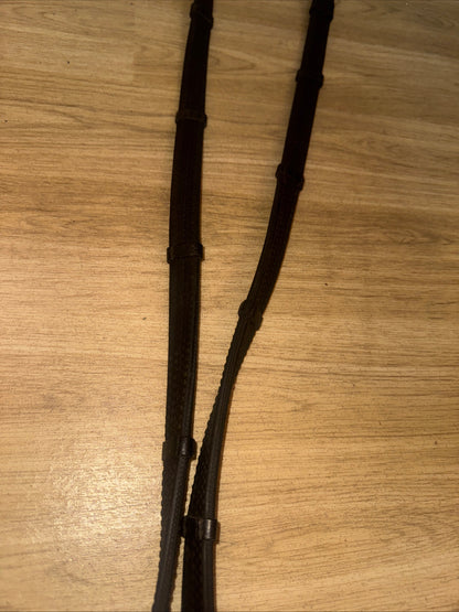 Rubber Grip Leather Loop Reins Full Size #348 | Second Hand Tack