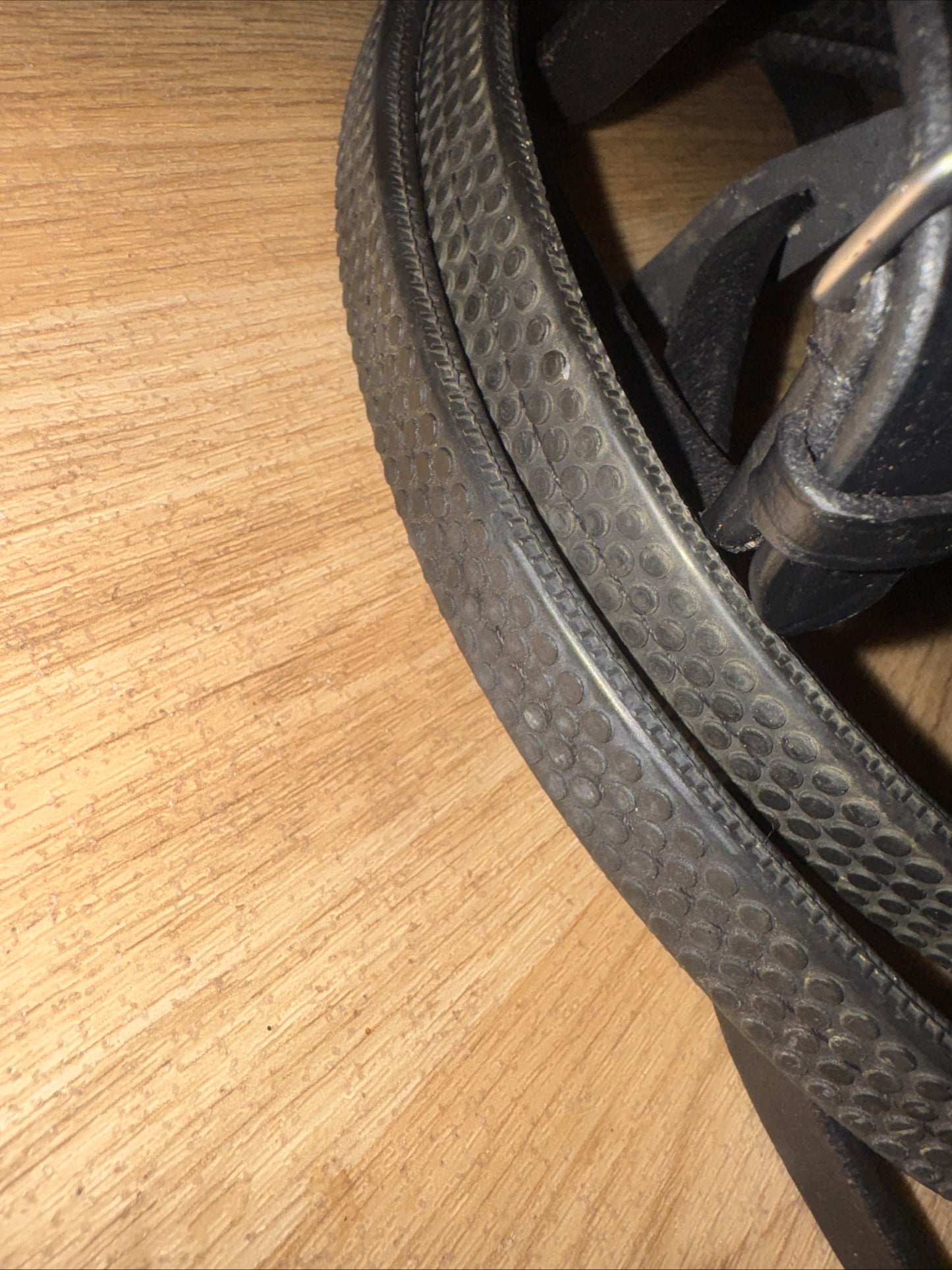 Ascot Black English Leather Rubber Reins Size Full #667 Second Hand Horse Tack